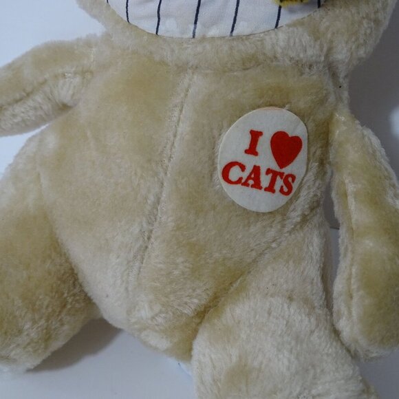 Vintage Ace Novelty I Heart Cats Dog Garfield Tail Plush Stuffed Animal - Picture 3 of 10